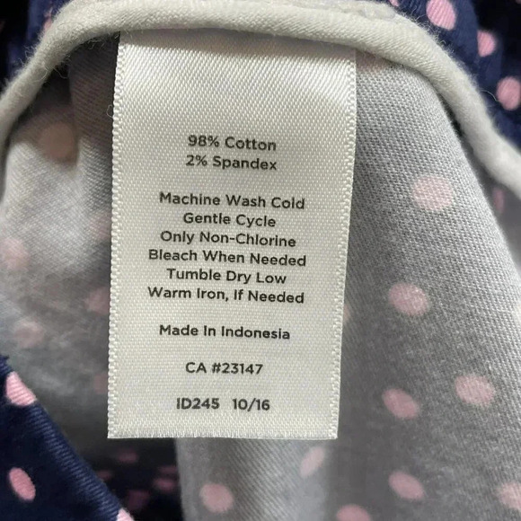 Talbots The Perfect Crop Curvy Blue w/Pink Polka Dot Pants 8 -2233/11 B - Picture 8 of 10